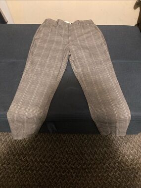 H&M Gray Plaid Tailored Pants